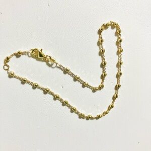 Elegant Gold Beaded Ankle Bracelet